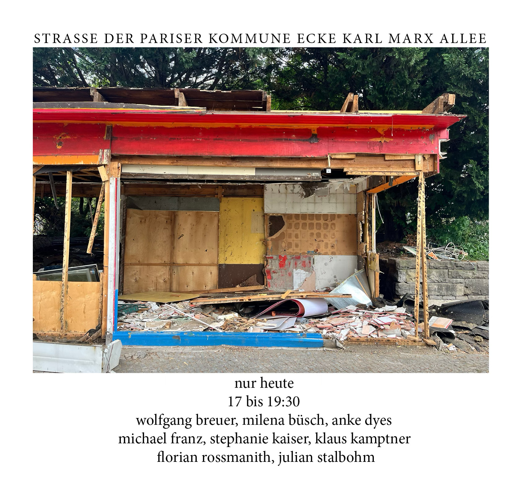 Wolfgang Breuer, Milena Büsch, Anke Dyes, Michael Franz, Stephanie Kaiser, Klaus Kamptner, Florian Rossmanith, Julian Stalbohm